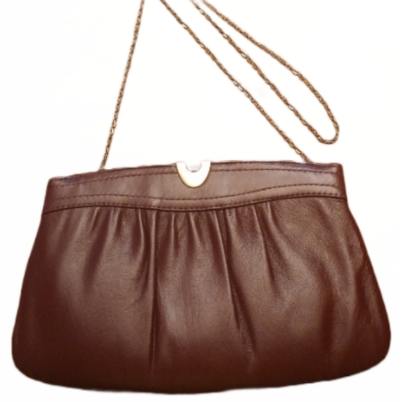 Handbags - BROWN CLUTCH CROSSBODY CHAIN STRAP HANDBAG